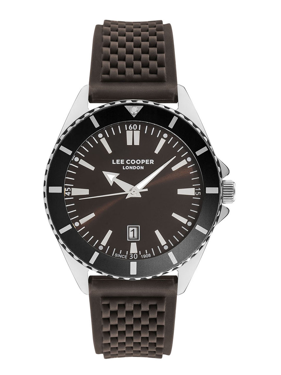 

Lee Cooper Men Brass Embellished Textured Straps Analogue Watch LC07361 377, Brown