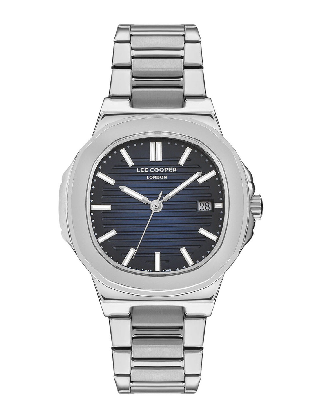 

Lee Cooper Men Brass Stainless Steel Bracelet Style Straps Analogue Watch LC07368.390, Blue