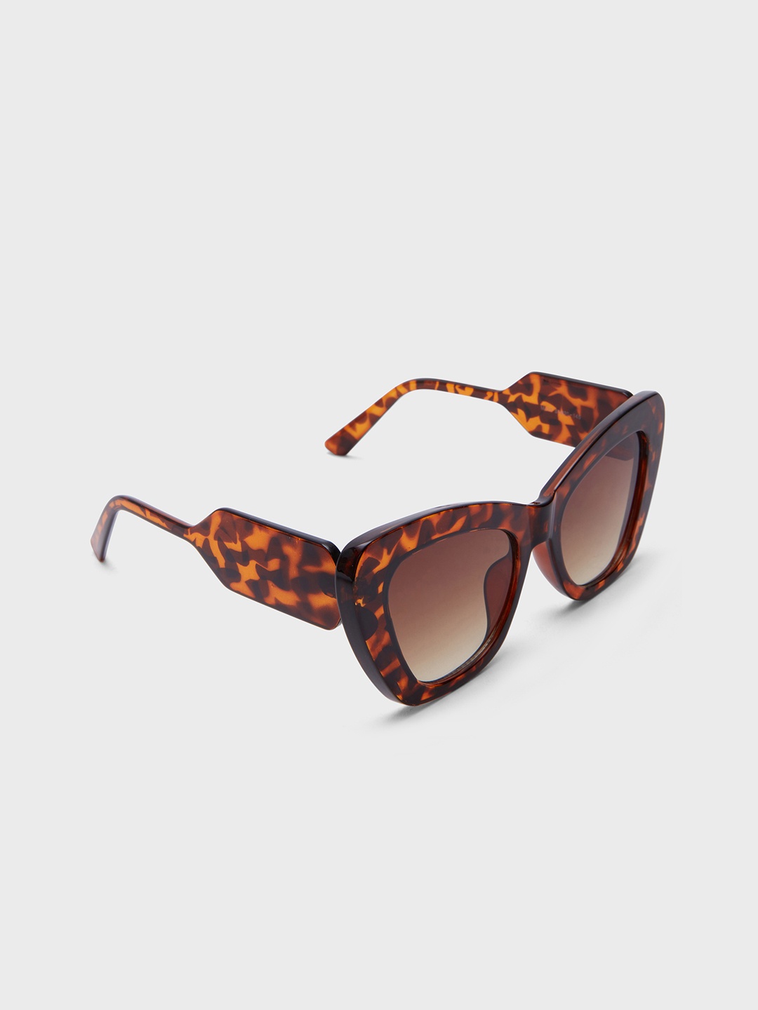 

20Dresses Women Cateye Printed Acrylic Sunglasses With Regular Lens SG010730, Brown