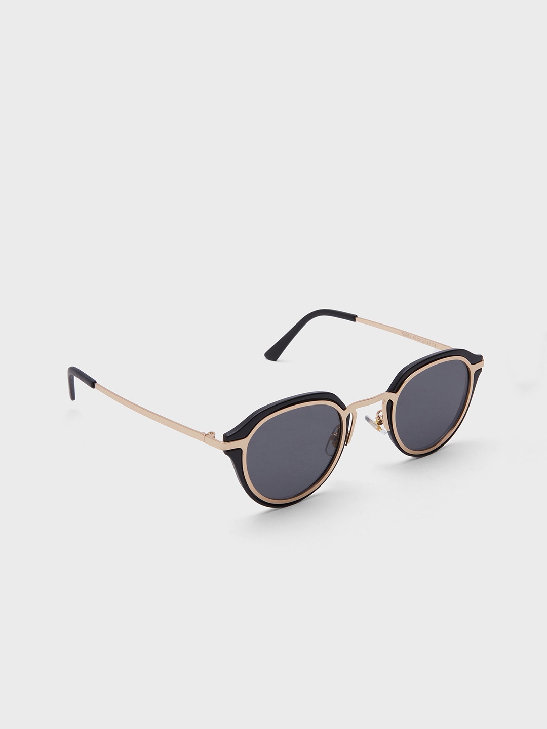 

20Dresses Women Round Twin Frame Acrylic Sunglasses With Regular Lens SG010748, Black