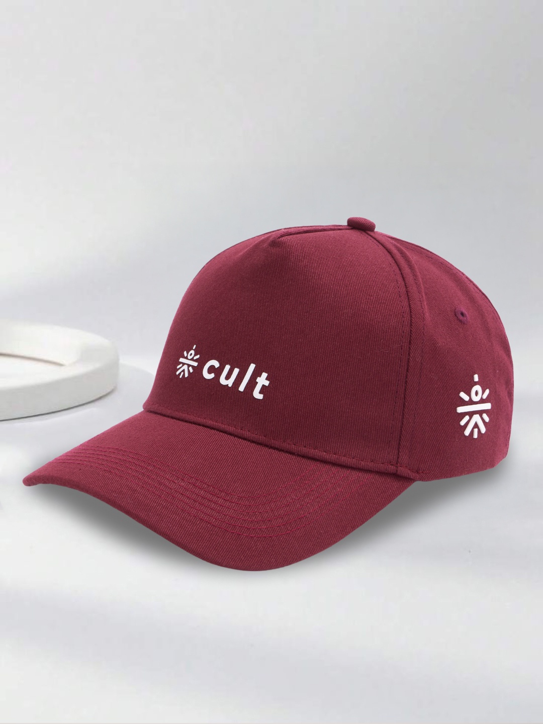

CULT Unisex Cotton Adjustable Sports Cap, Maroon