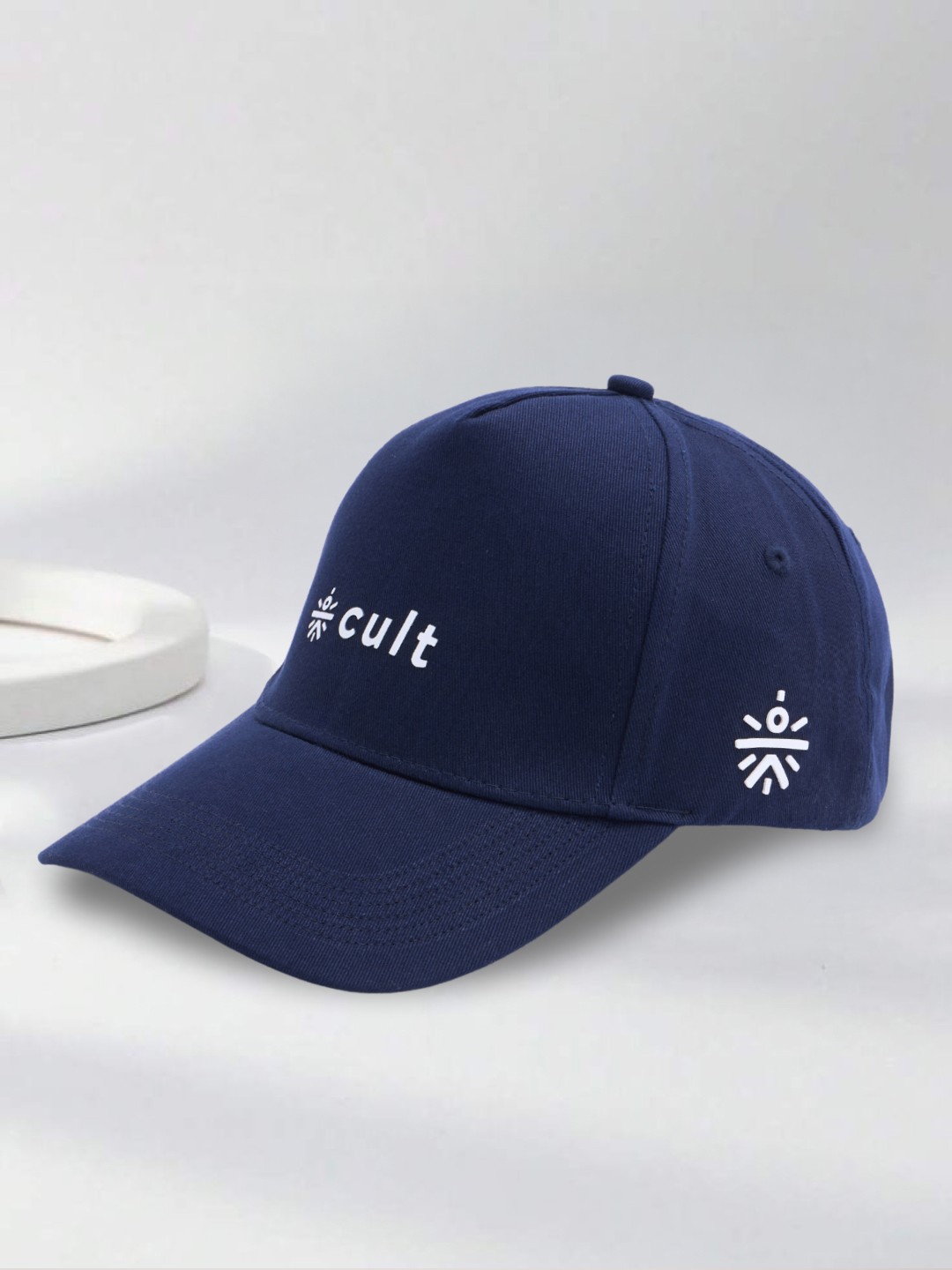 

CULT Unisex Cotton Adjustable Sports Cap, Navy blue