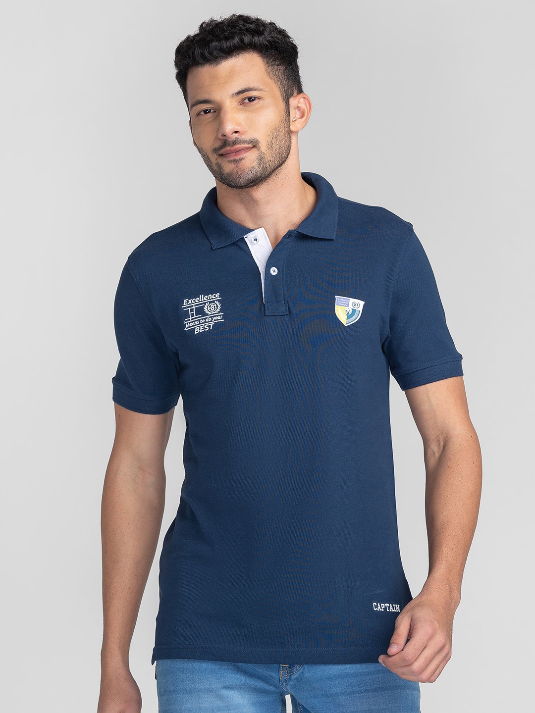 

GIORDANO Polo Collar Cotton Slim Fit T-shirt, Teal