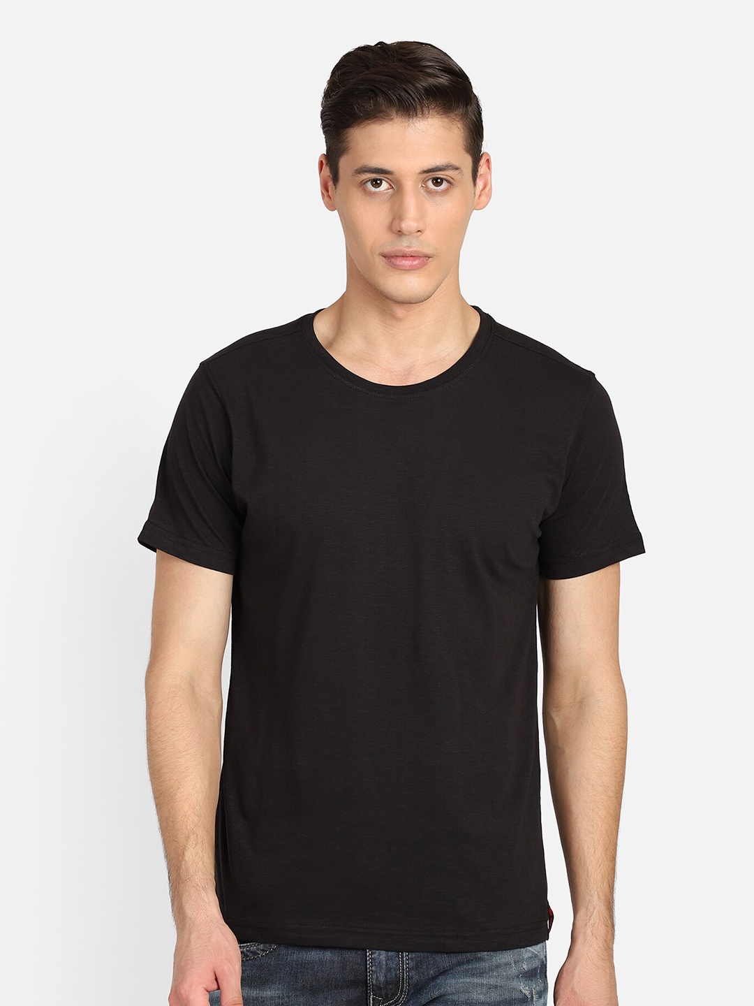 

PUNK Round Neck Cotton T-shirt, Black
