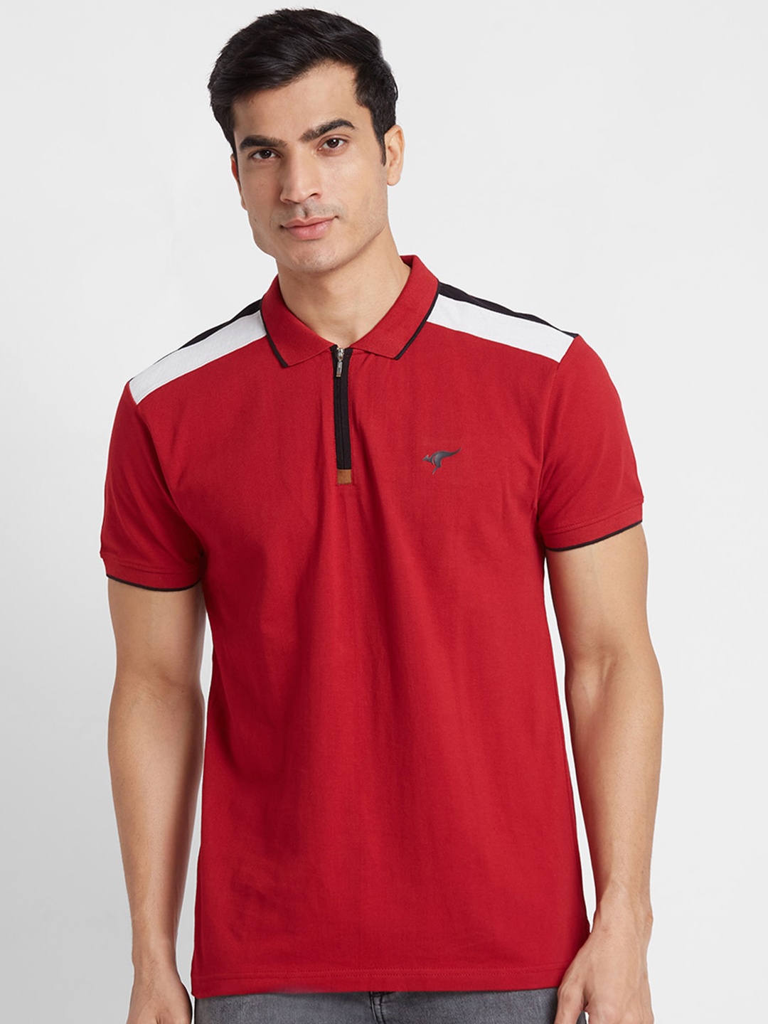 

Globus Polo Collar Casual Pure Cotton T-shirt, Red