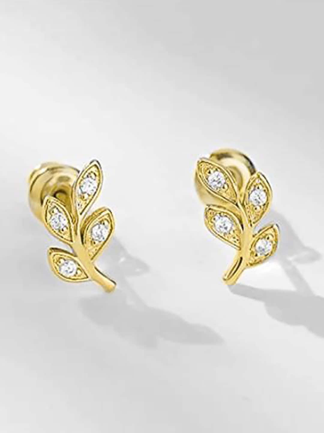 

Peora Gold-Plated Contemporary Studs Earrings