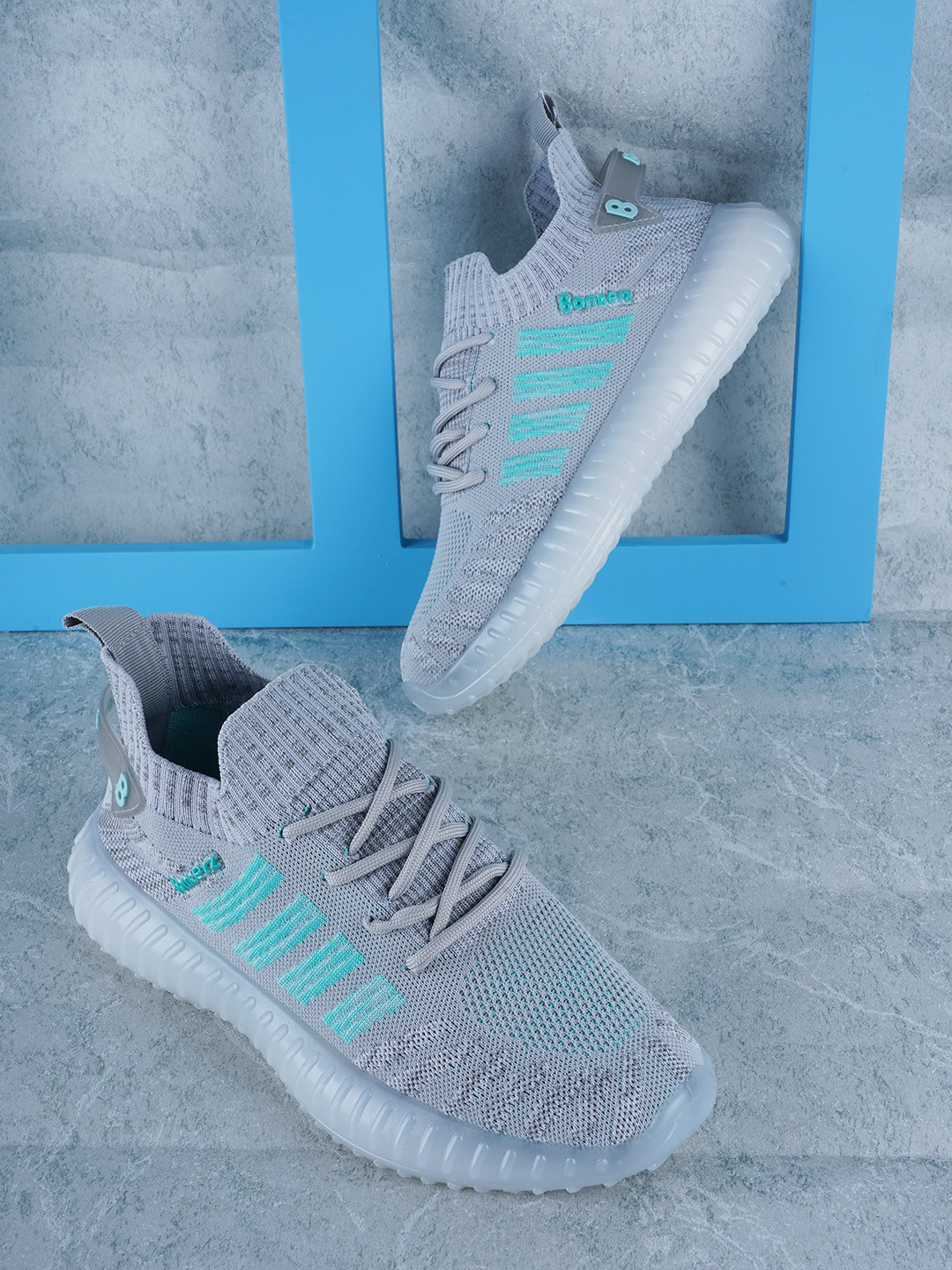 

Bonkerz Women Woven Design Slip-On Sneakers, Grey