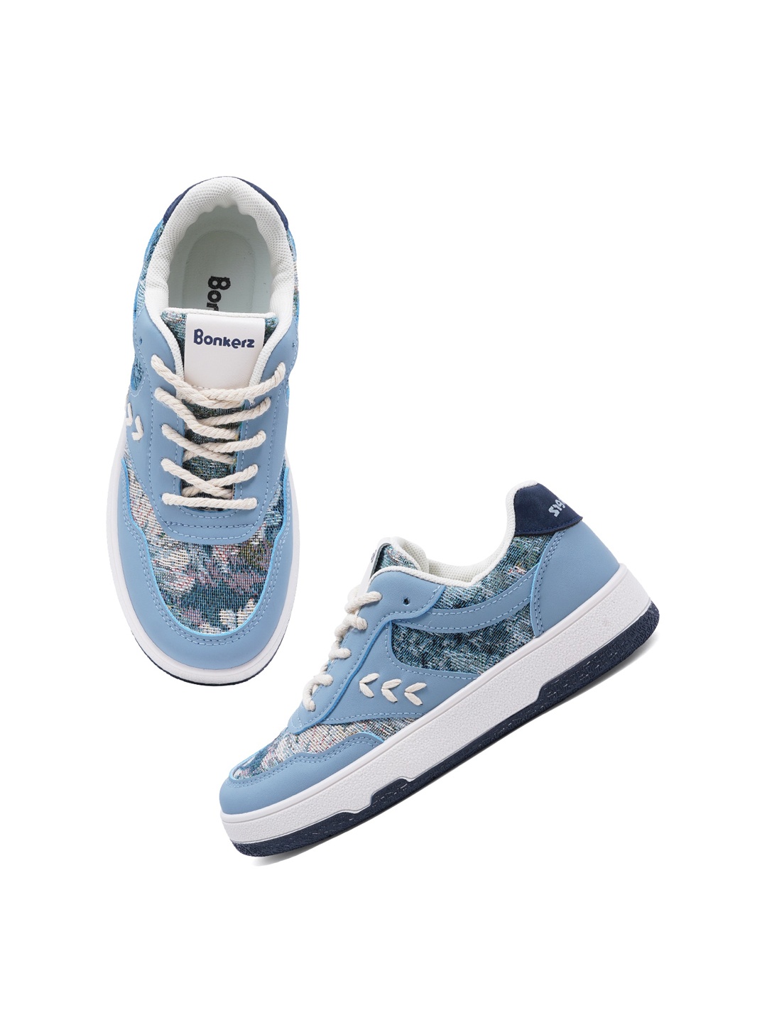 

Bonkerz Women Woven Design Sneakers, Blue