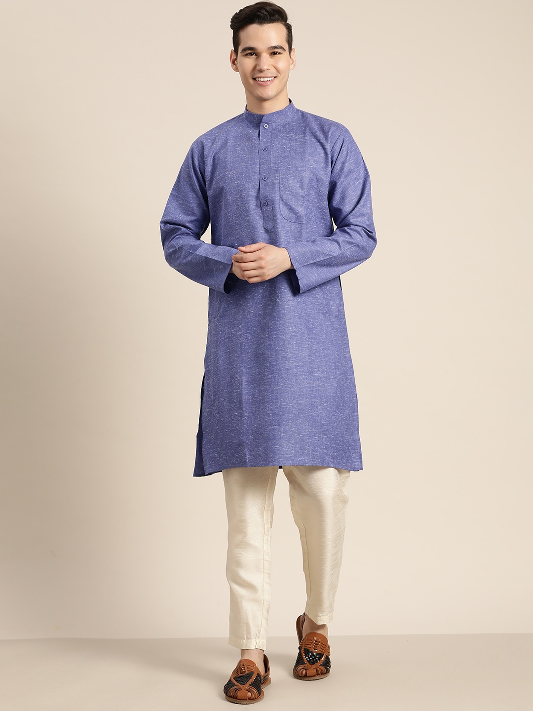 

SOJANYA Solid Kurta, Blue