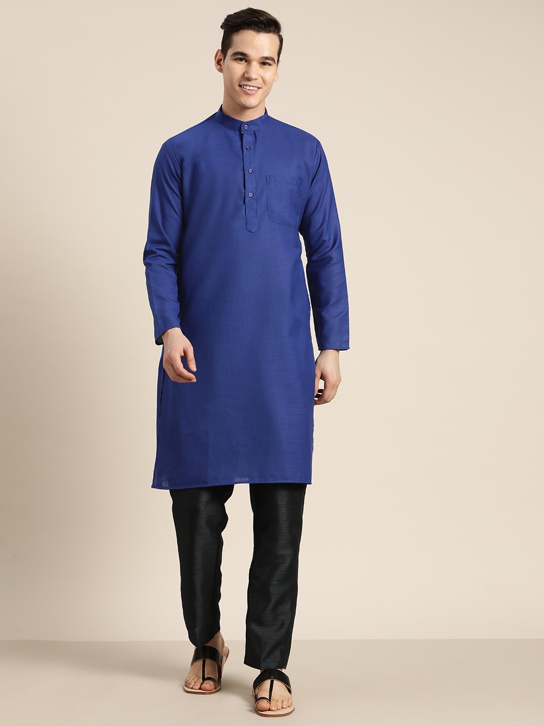

SOJANYA Solid Kurta, Blue
