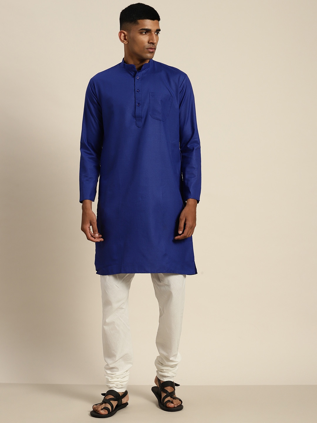

SOJANYA Solid Kurta, Blue