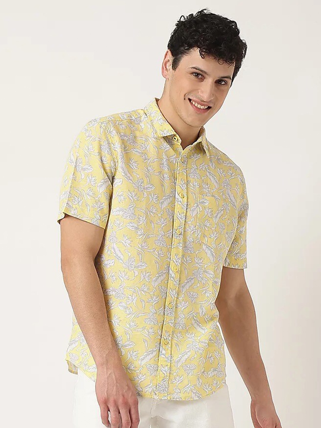 

Marks & Spencer Floral Printed Casual Shirt, Yellow