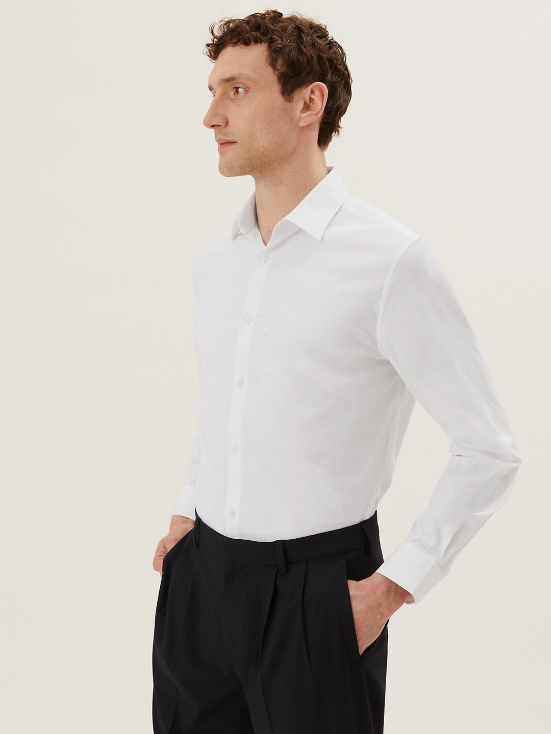 

Marks & Spencer Regular Fit Formal Shirt, White