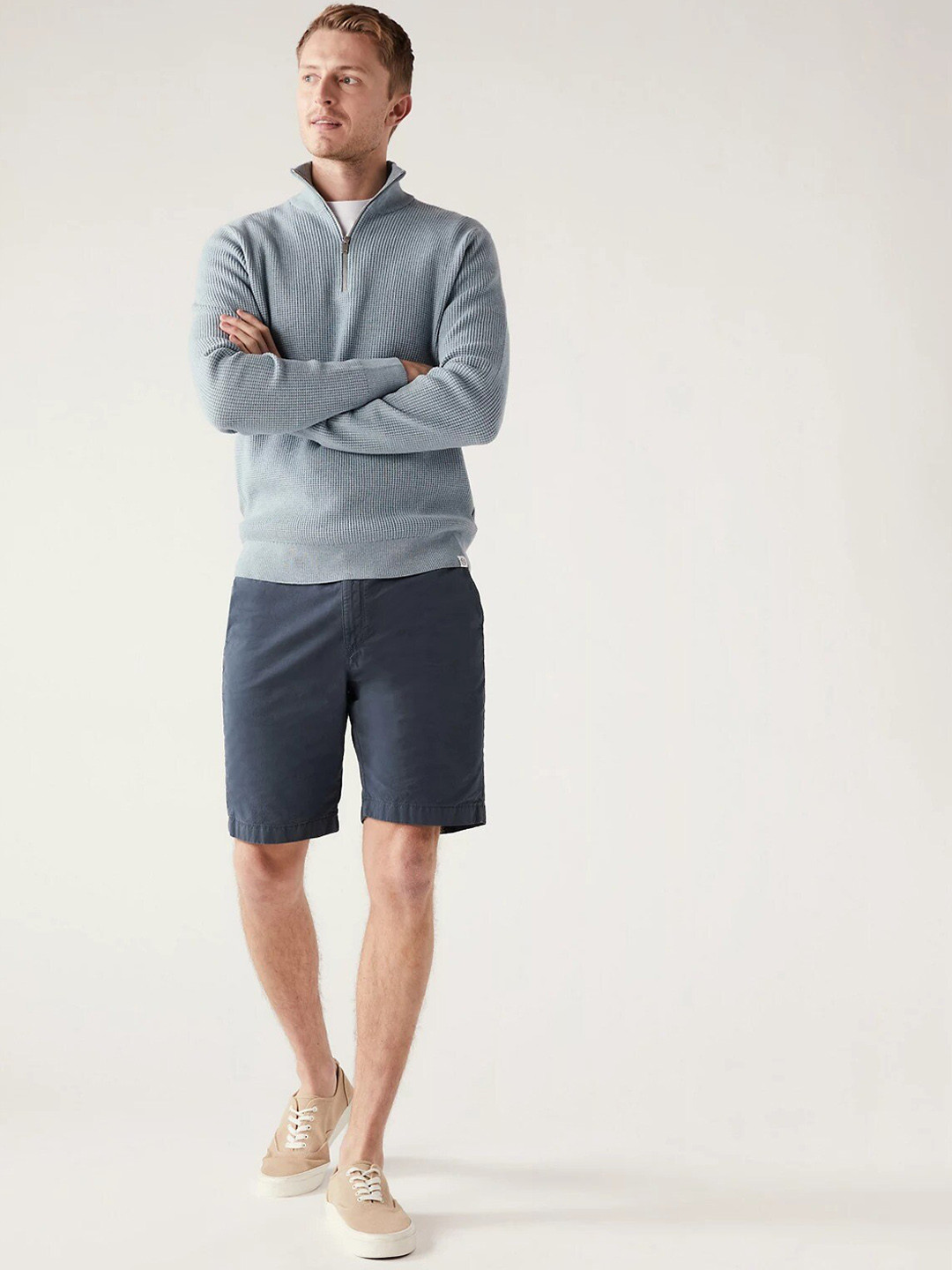 

Marks & Spencer Men Navy Blue Shorts