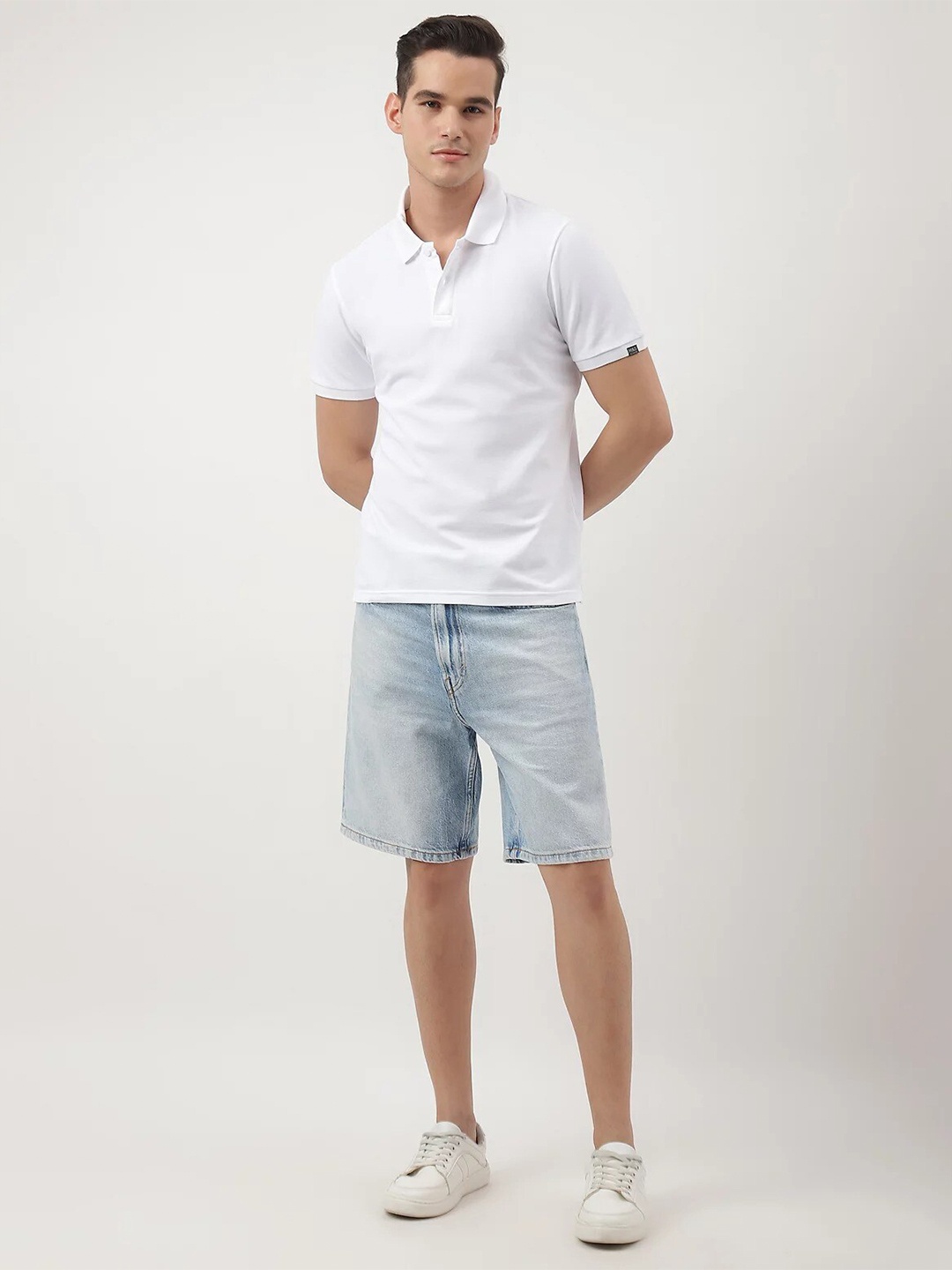 

Marks & Spencer Polo Collar Pure Cotton T-Shirt, White