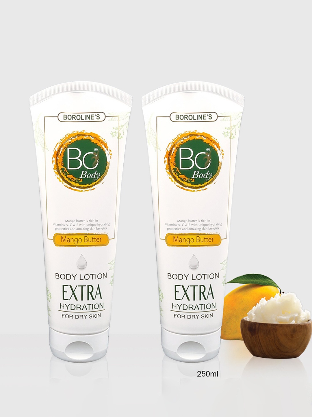 

BOROLINE Set Of 2 Extra Hydration Bo Body Lotion With Mango Butter 250 ml, White