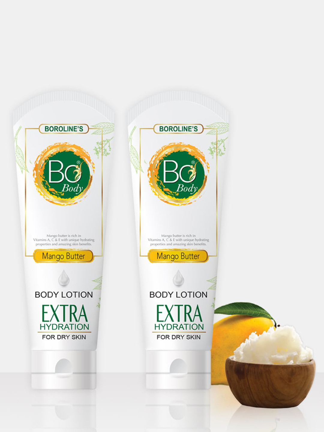 

BOROLINE Set Of 2 Extra Hydration Bo Body Lotion With Mango Butter 100 ml each, White