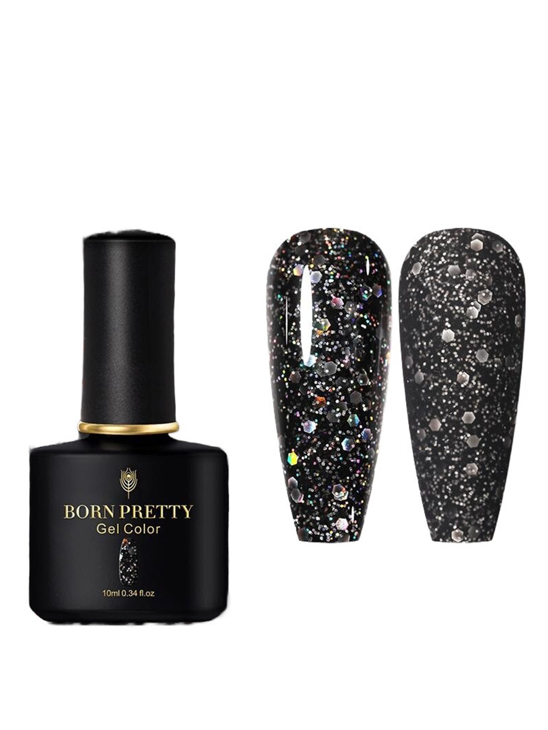 

BORN PRETTY Black Spar Series Glossy UV LED Color Gel Nail Polish 10ml- Shade BP145