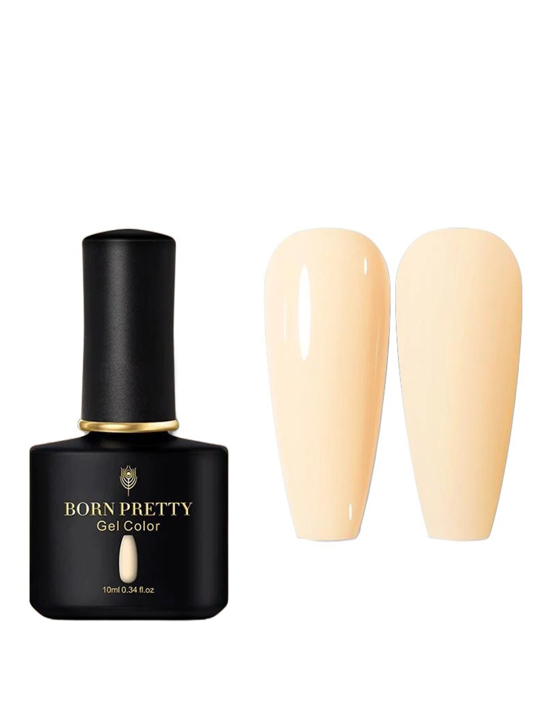 

BORN PRETTY Black Spar Series Glossy UV LED Color Gel Nail Polish 10ml- Shade BP115, Cream
