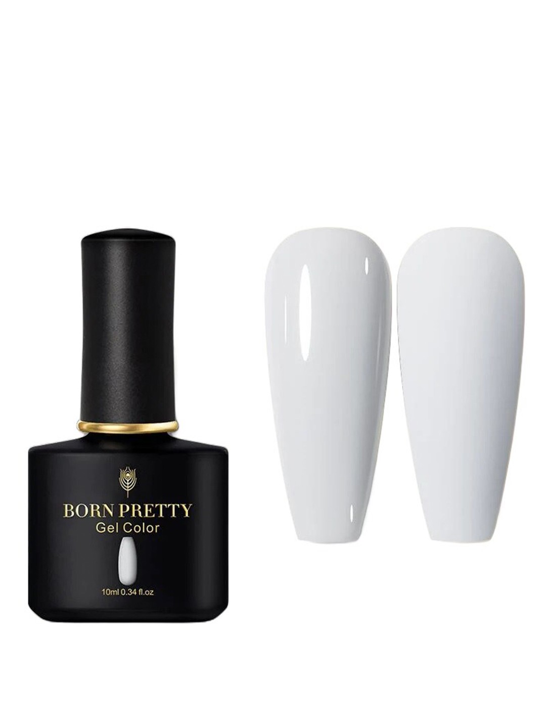 

BORN PRETTY Black Spar Series Glossy UV LED Color Gel Nail Polish 10ml- Shade BP118, White