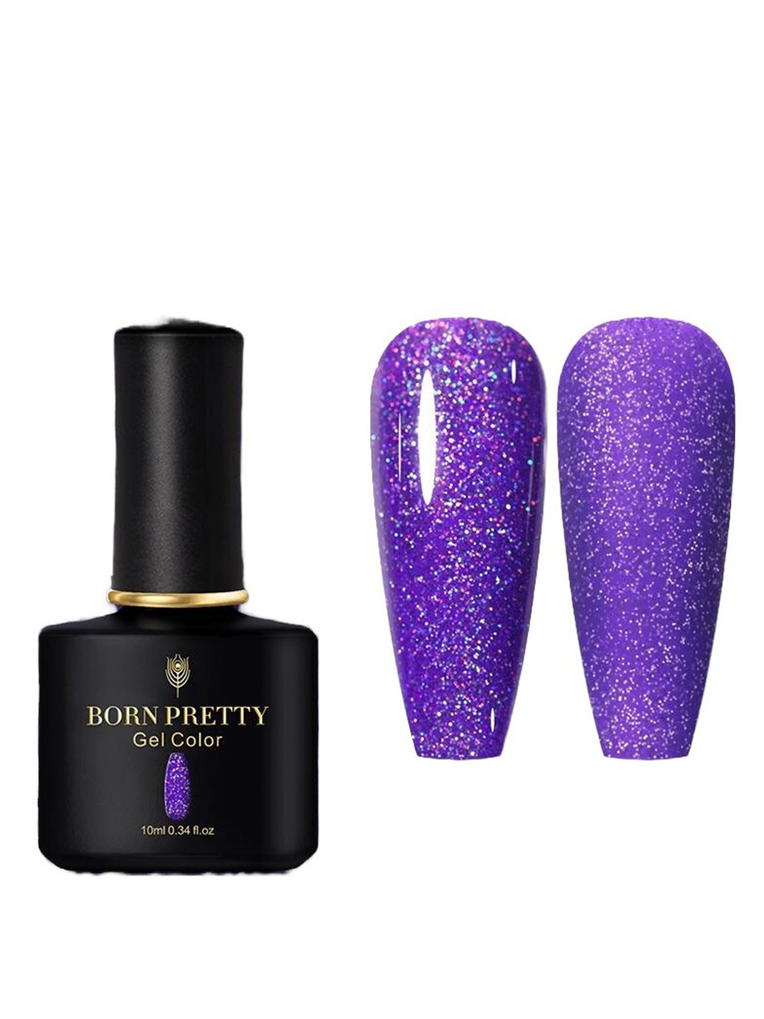 

BORN PRETTY Black Spar Glossy & Matte UV LED Color Gel Nail Polish 10ml - Shade BP138, Blue