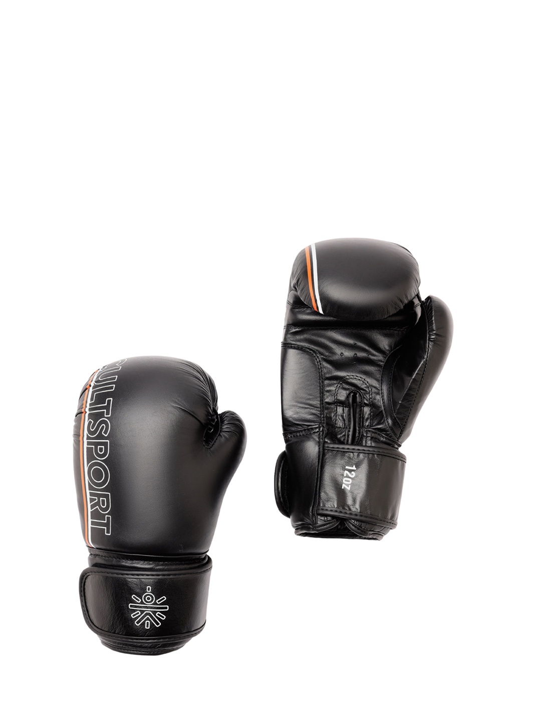 

Cultsport Brand Logo Printed Leather Antimicrobial Boxing Gloves, Black