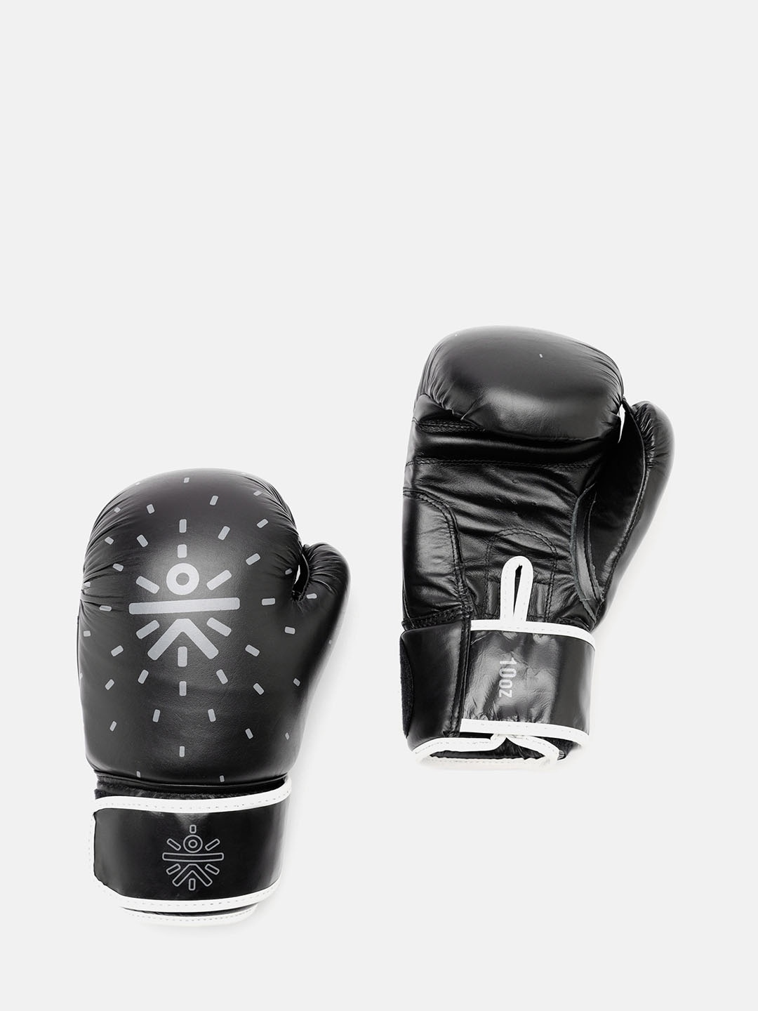 

CULT Printed Leather Antimicrobial Boxing Gloves, Black