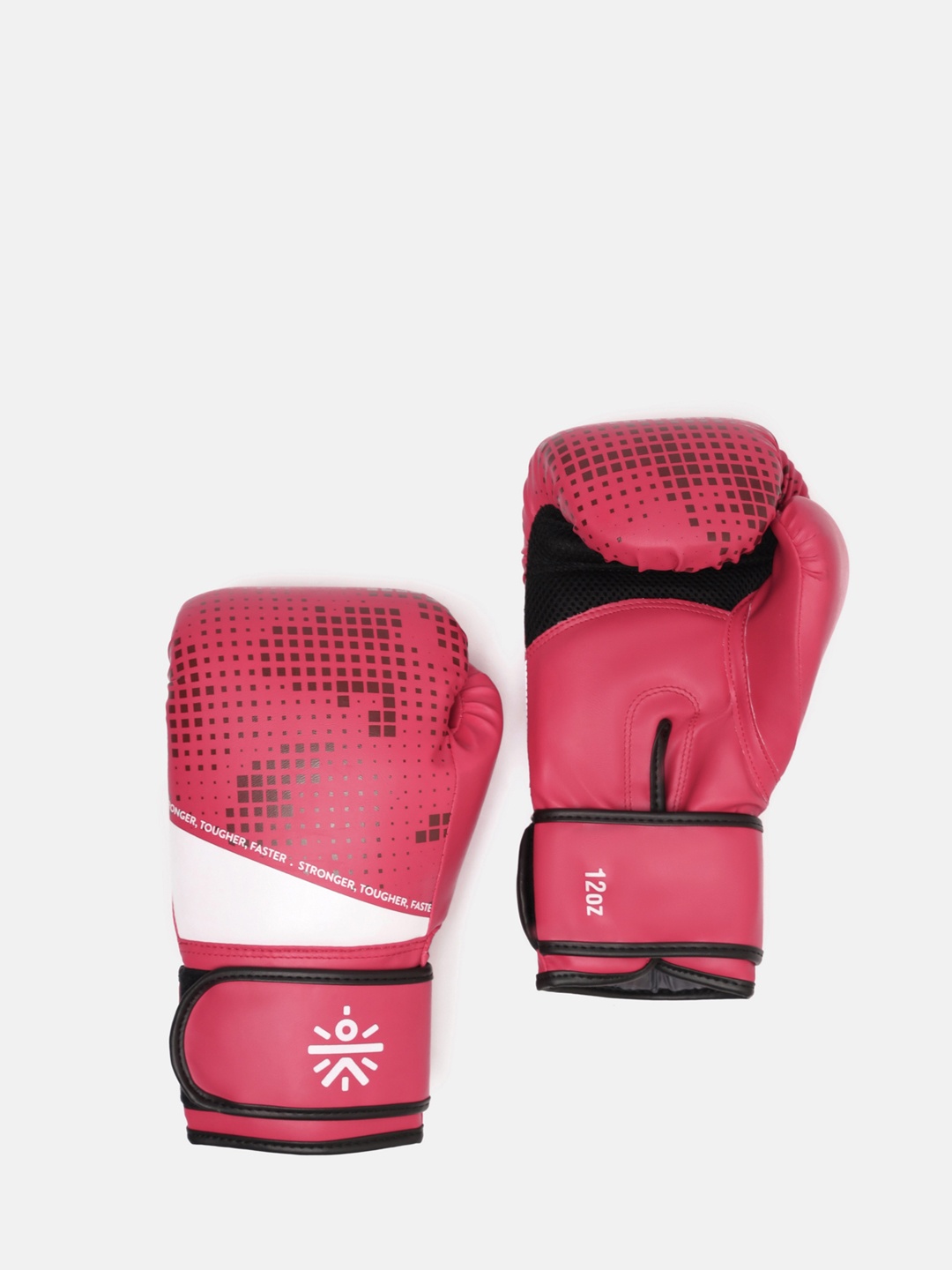 

cultsportone Printed Pro Boxing Gloves With Antimicrobial Lining, Maroon