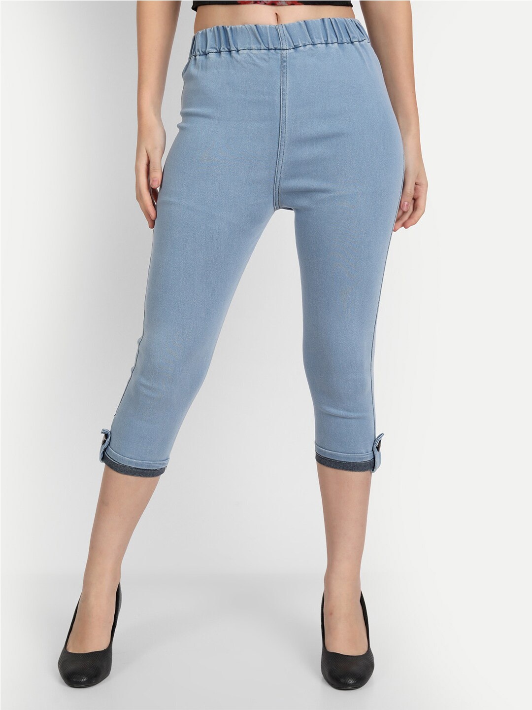 

AngelFab Women Blue Capris