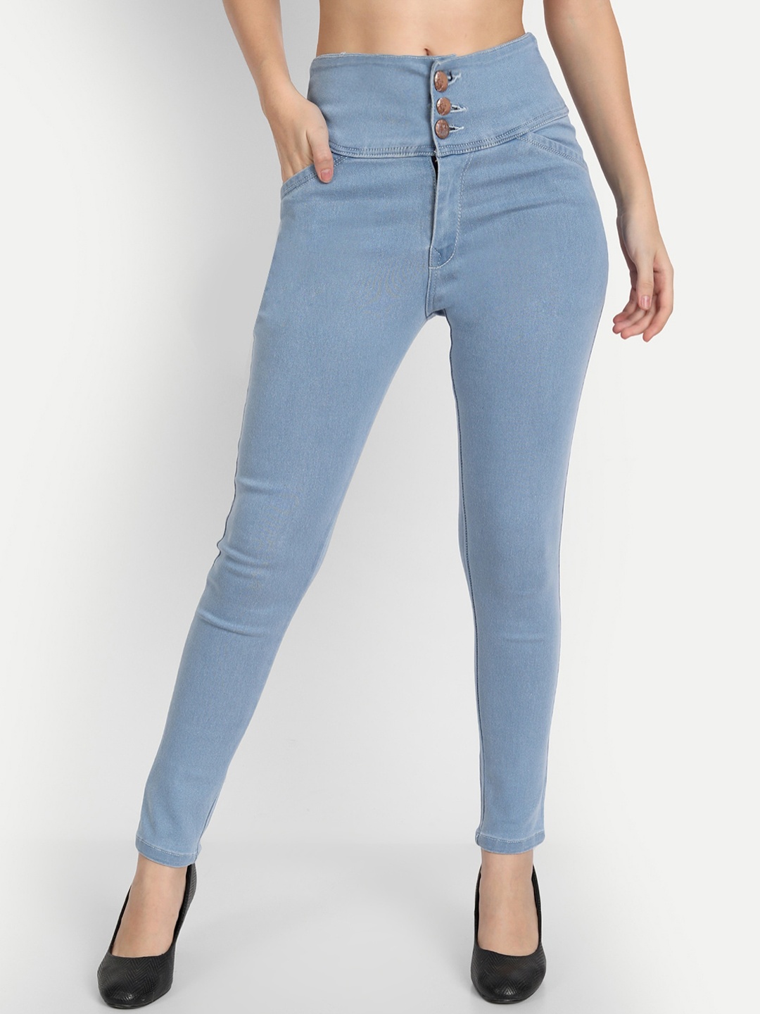 

AngelFab Women Blue Jean High-Rise Stretchable Jeans