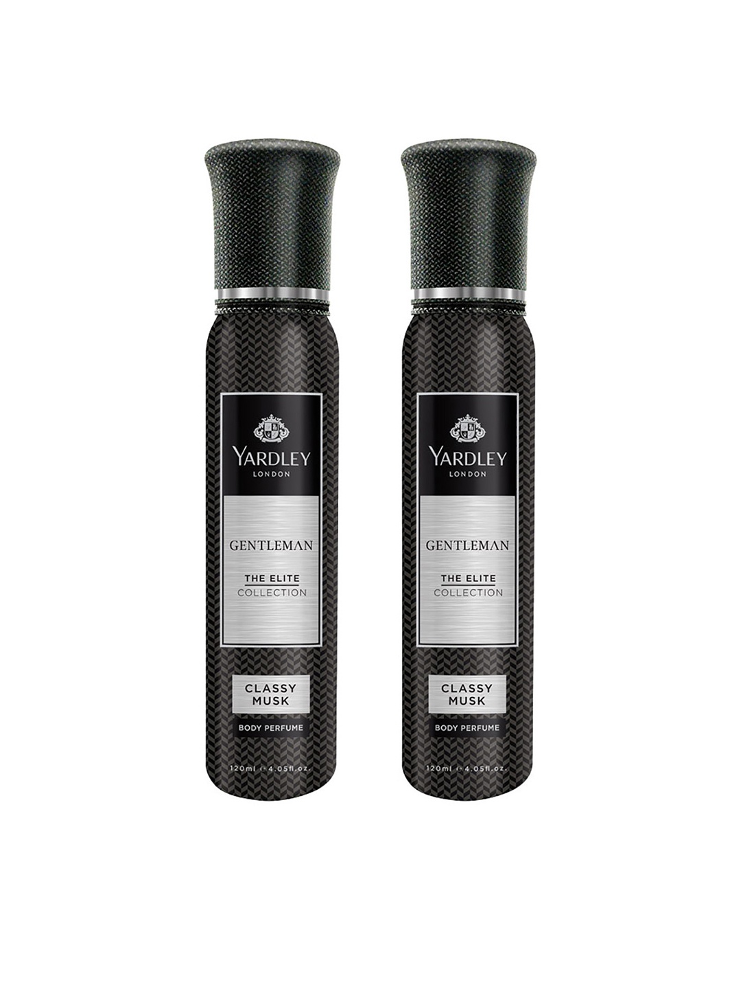 

YARDLEY LONDON Men Set of 2 The Elite Gentleman Classy Musk Body Perfume - 120 ml each, Black