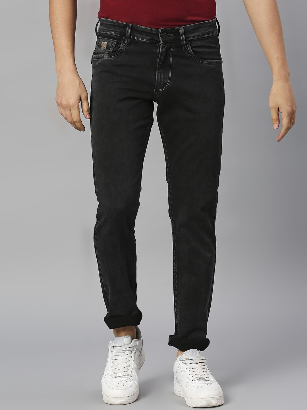 

HJ HASASI Men Relaxed Fit Stretchable Jeans, Grey