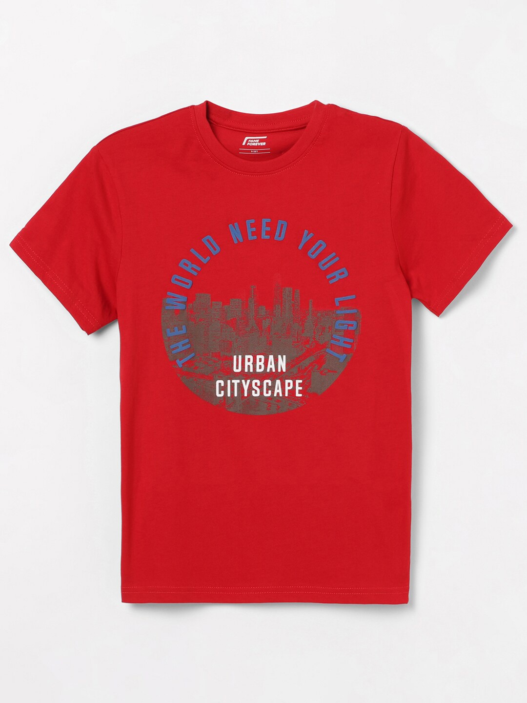 

Fame Forever by Lifestyle Boys Typography Printed Cotton T-shirt, Red
