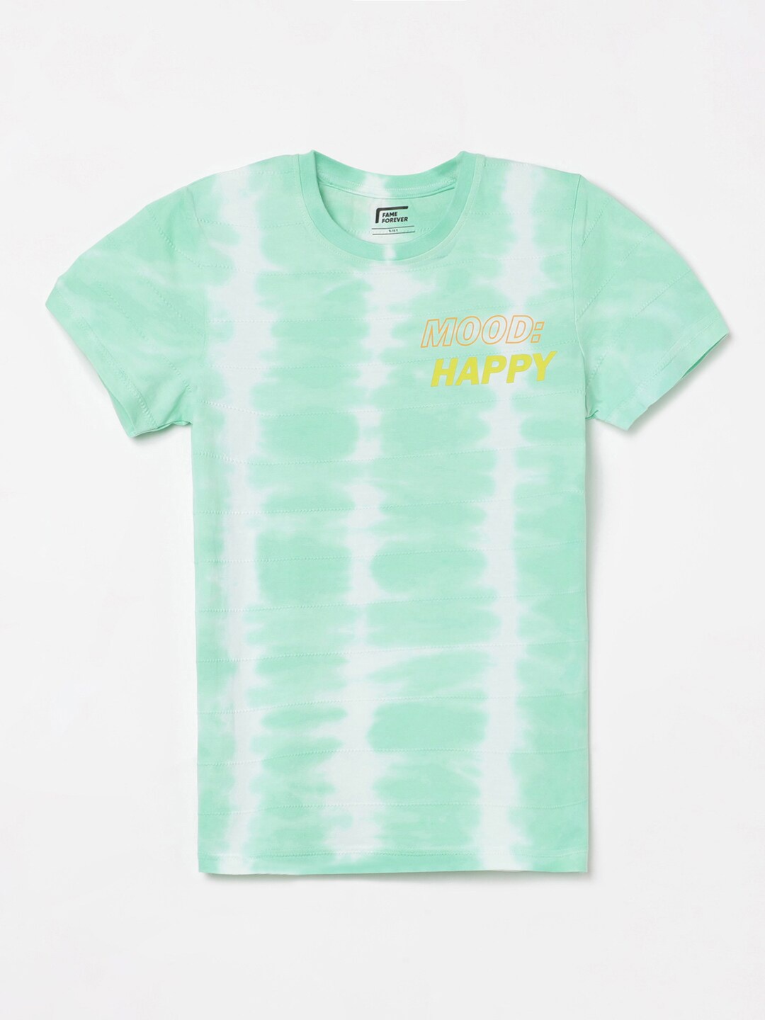 

Fame Forever by Lifestyle Boys Tie & Dye Round Neck Pure Cotton T-shirt, Green