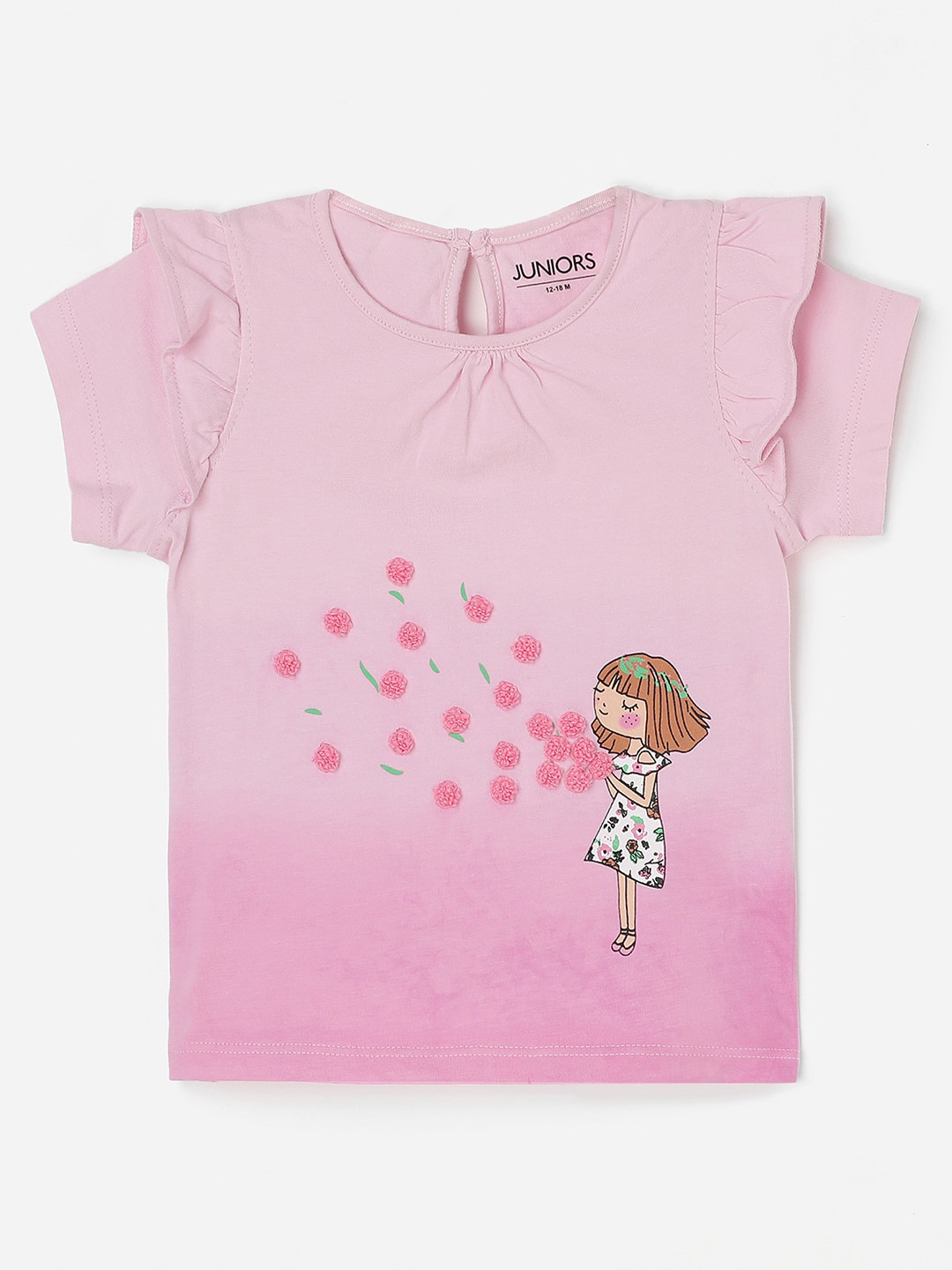 

Juniors by Lifestyle Girls Round Neck Cotton T-shirt, Pink