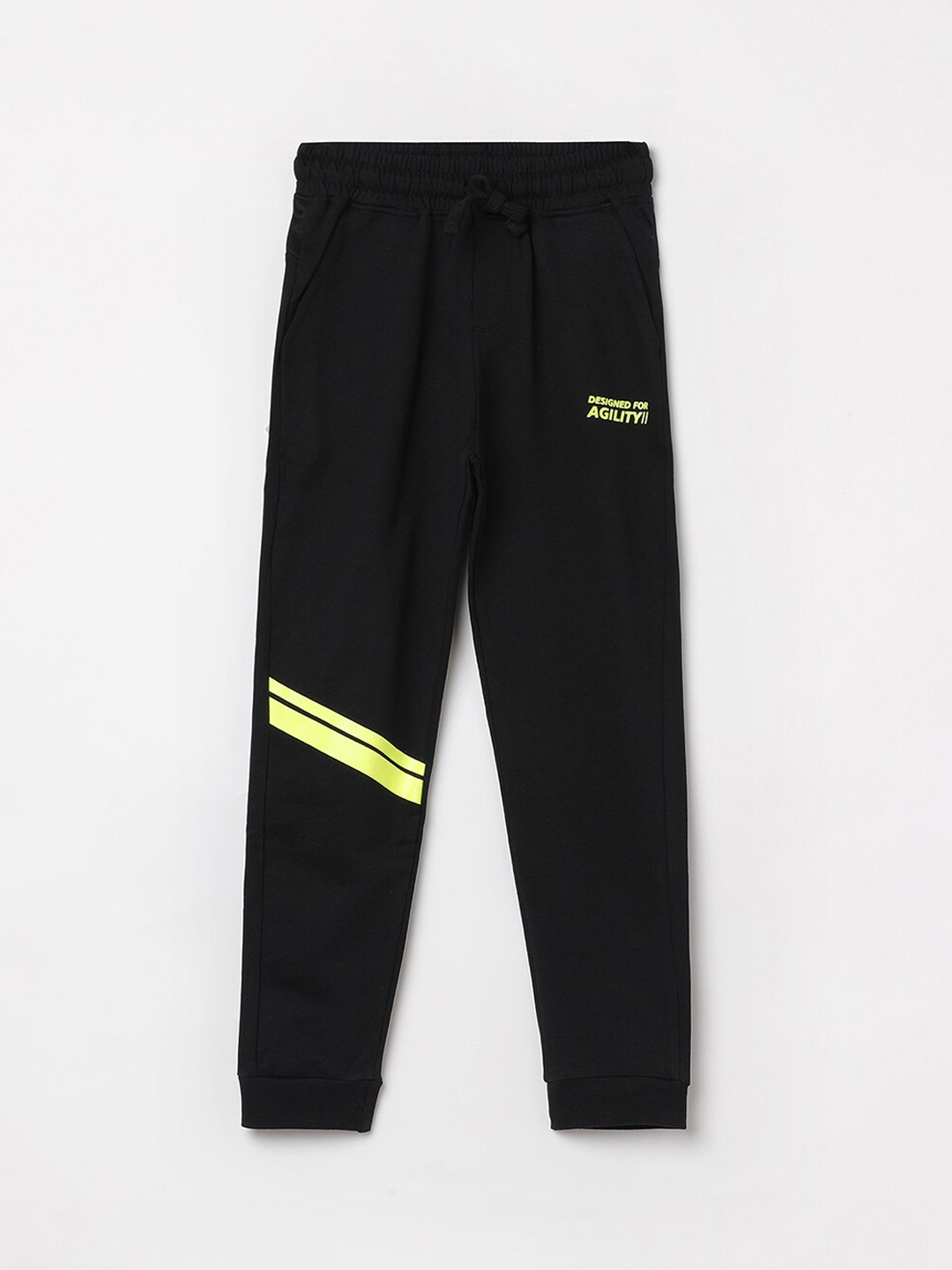 

Fame Forever by Lifestyle Boys Regular Fit Mid-Rise Cotton Joggers, Black