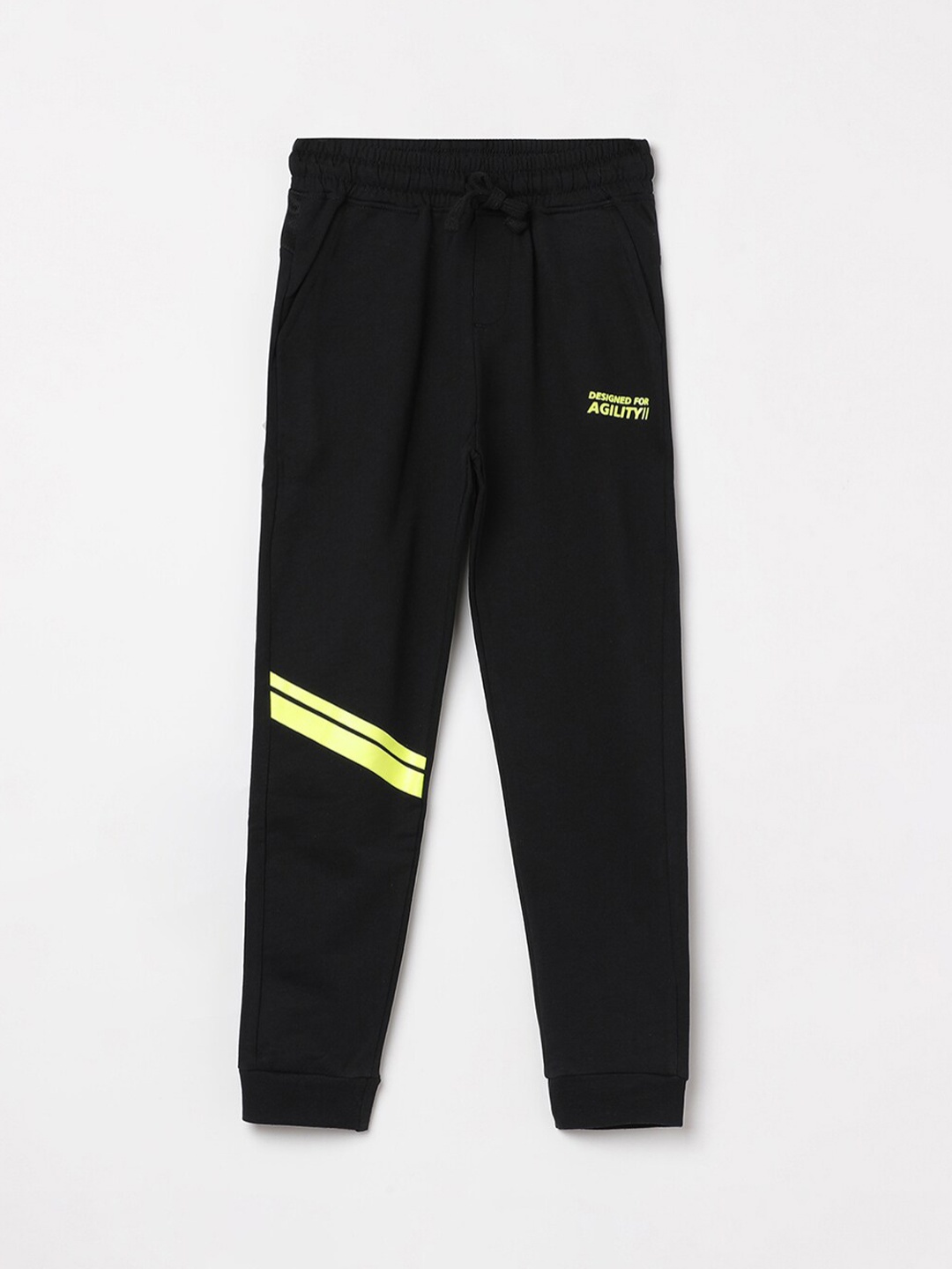 

Fame Forever by Lifestyle Boys Regular Fit Pure Cotton Joggers, Black