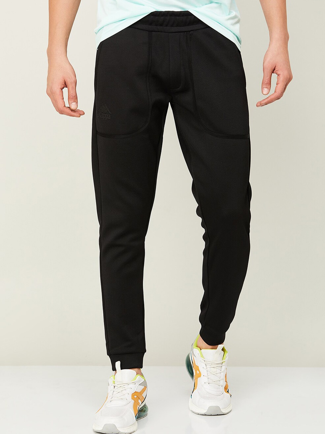 

Kappa Men Regular Fit Mid-Rise Joggers, Black