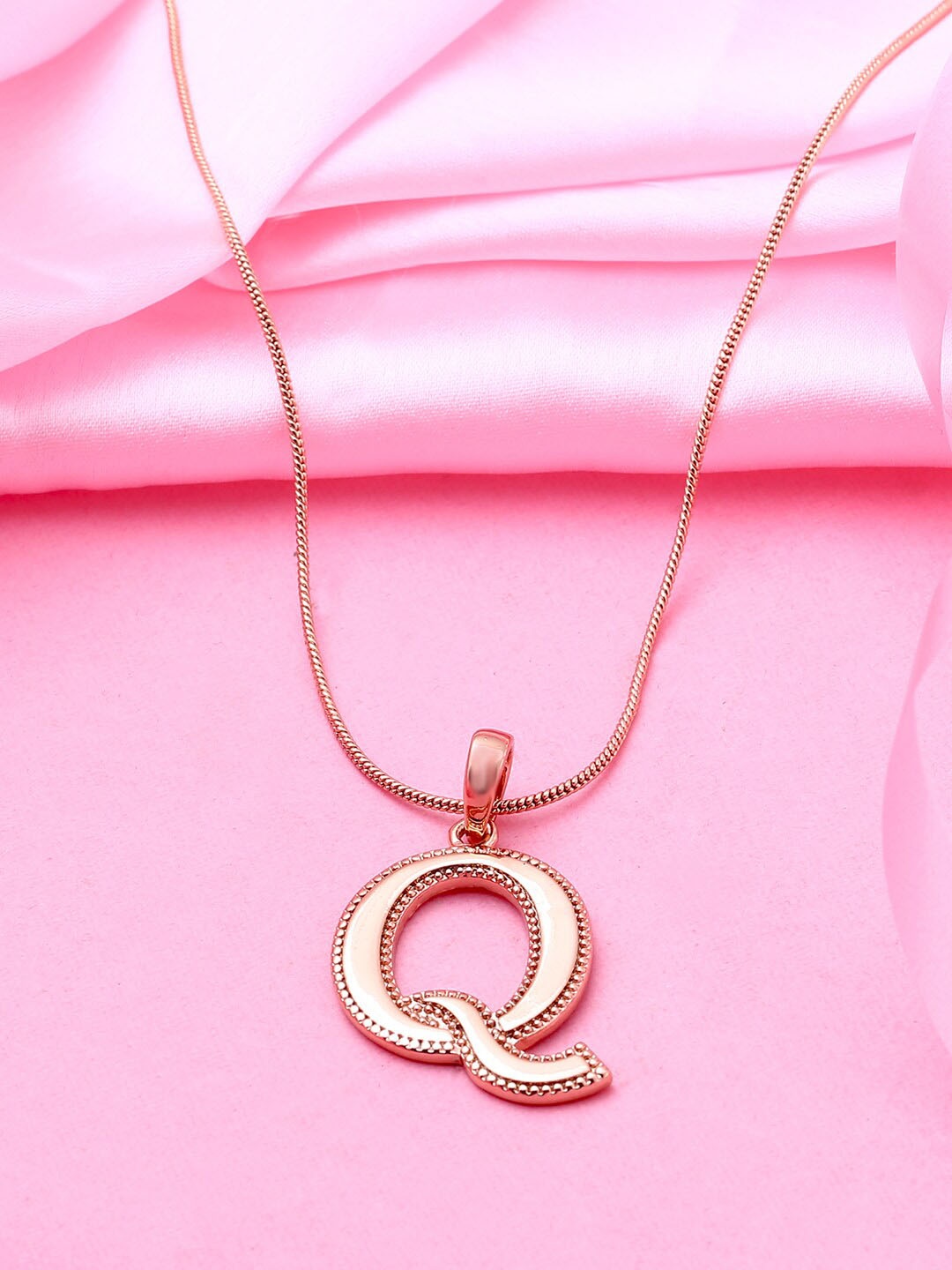 

Estele Rose Gold-Plated Designed Pendant With Chain