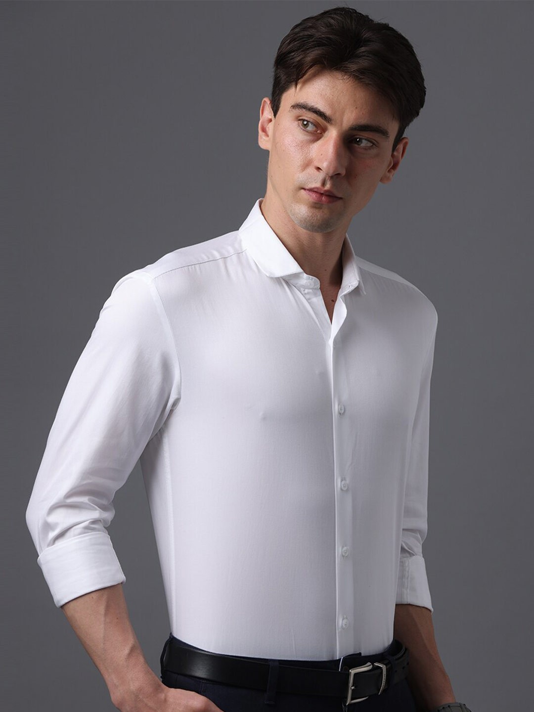 

FOGA Pure Cotton Casual Shirt, White