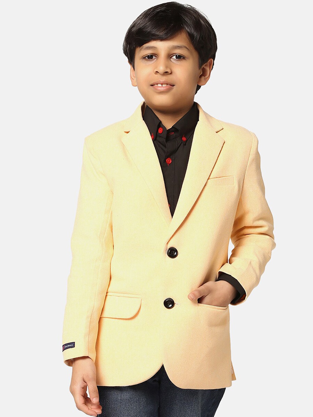 

TAHVO Boys Single-Breasted Notched Lapel Slim Fit Blazers, Orange