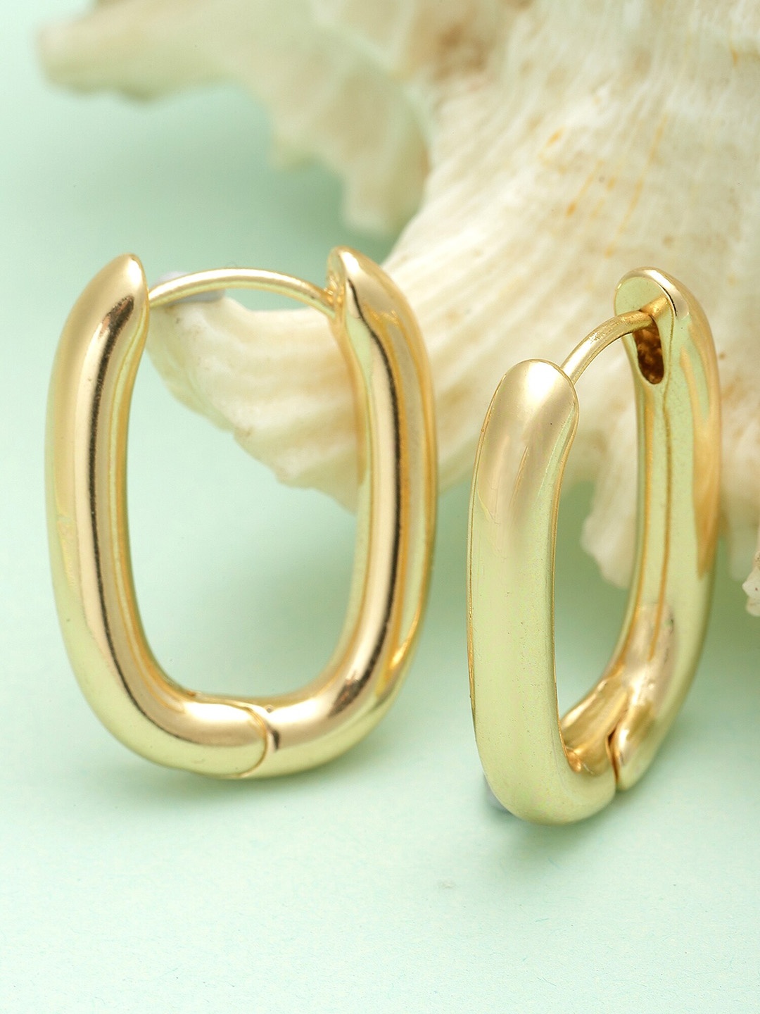 

Bohey by KARATCART Gold-Plated Contemporary Drop Earrings
