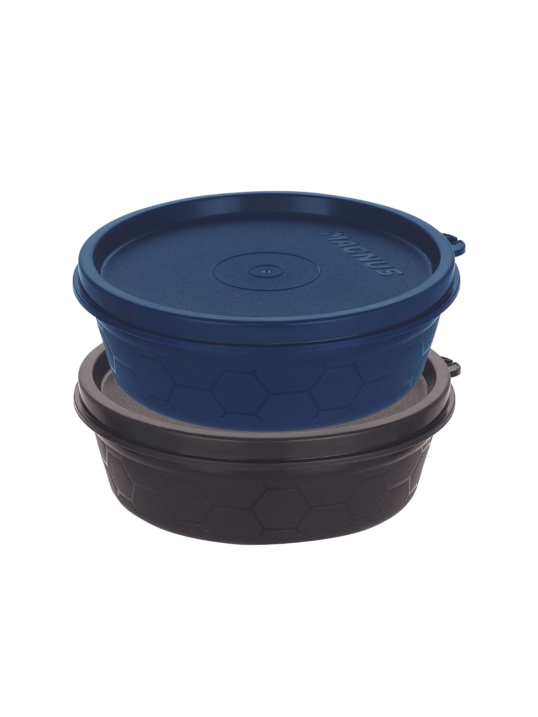 

MAGNUS Blue & Black 2-Pieces Textured Microwave Easy Lock Container 230 ml Each