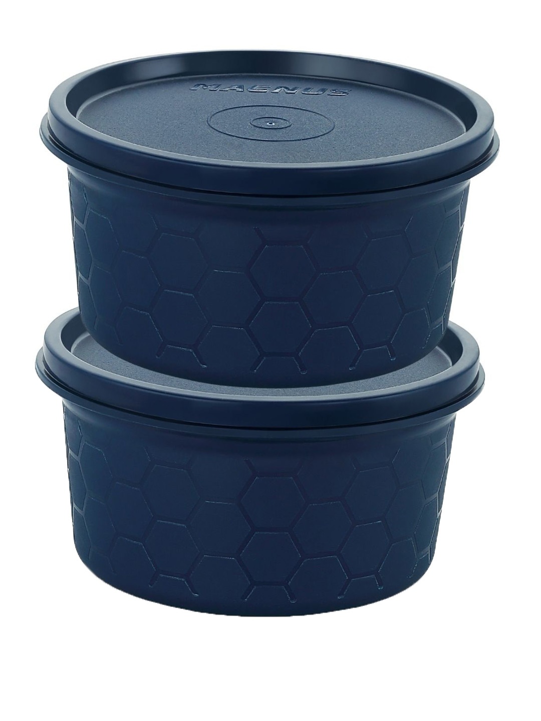 

MAGNUS Blue 2-Pieces Textured Microwave Easy Lock Container 400 ml Each