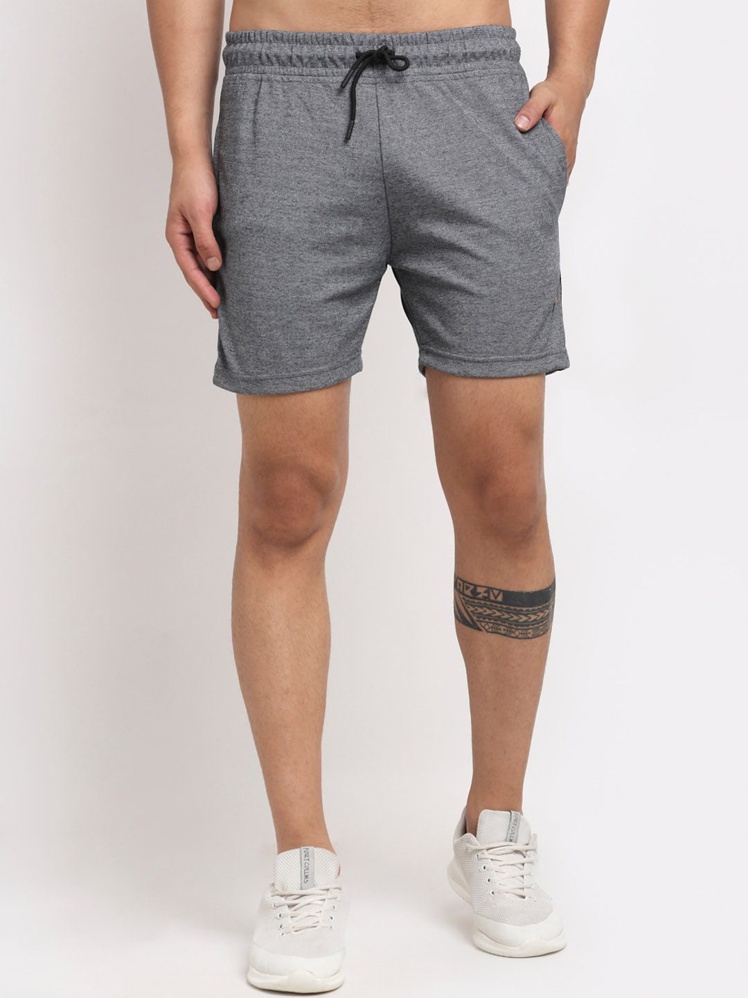 

Club York Men Self Design Mid-Rise Regular Fit Shorts, Grey