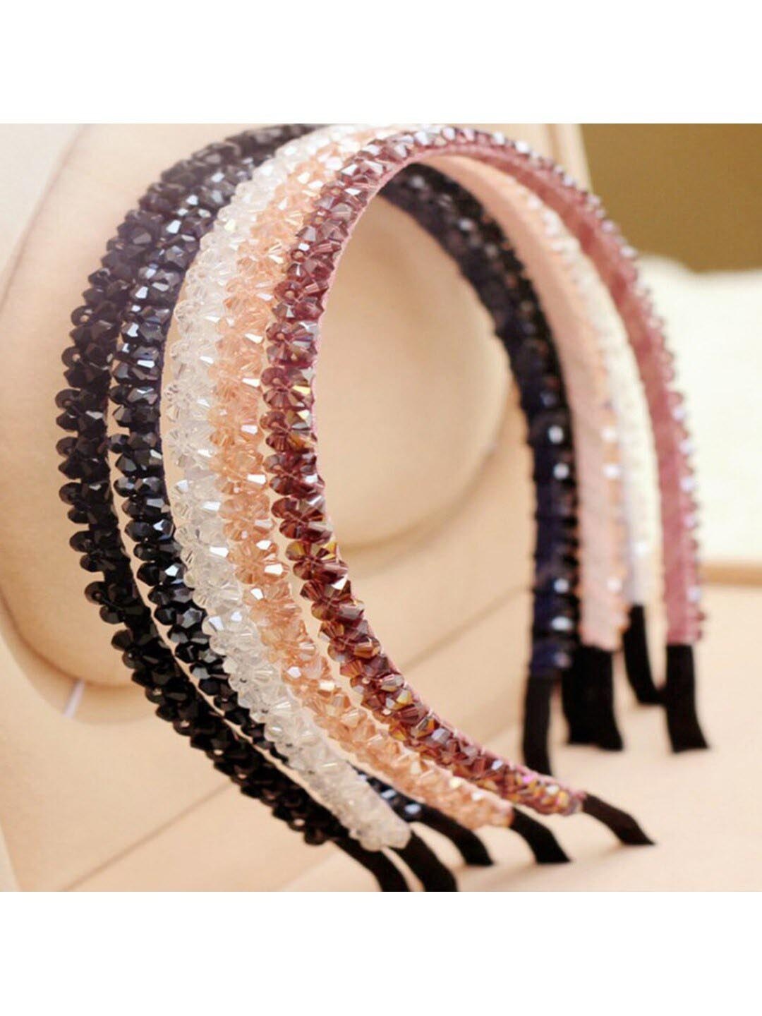 

Krelin Women Set of 6 Embellished Hairband, Black