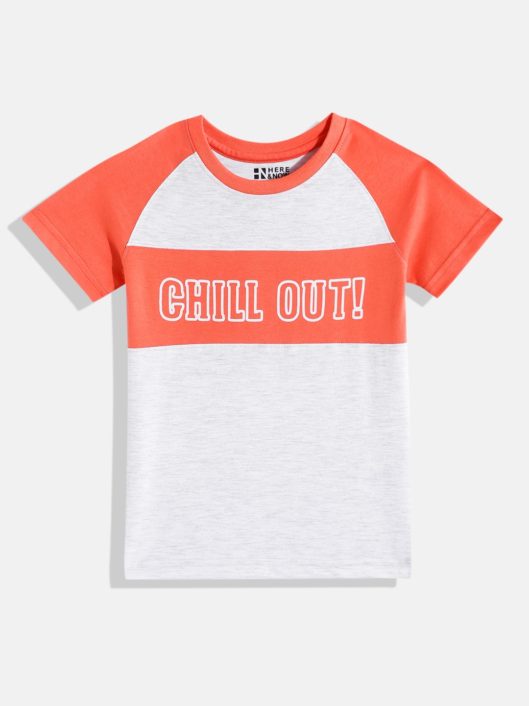 

HERE&NOW Boys Colourblocked T-shirt, Orange