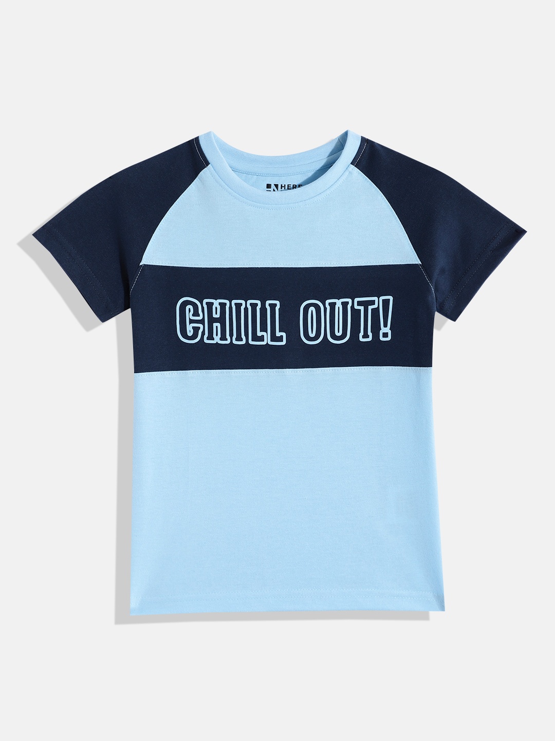 

HERE&NOW Boys Colourblocked T-shirt, Turquoise blue