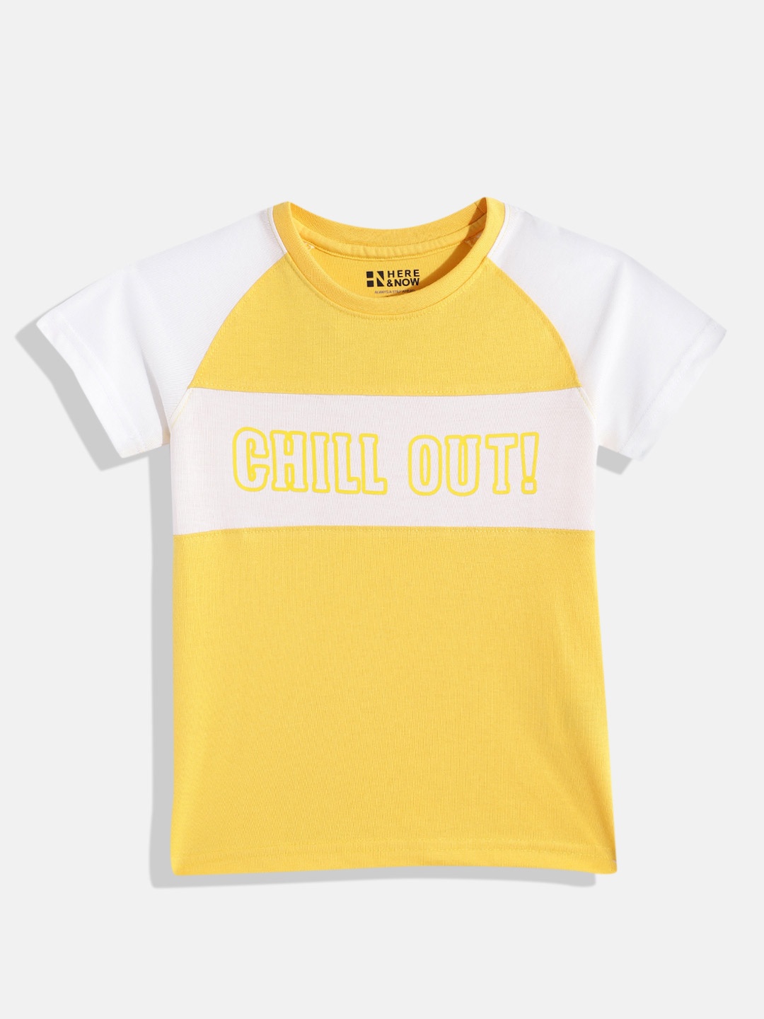 

HERE&NOW Boys Colourblocked T-shirt, Yellow