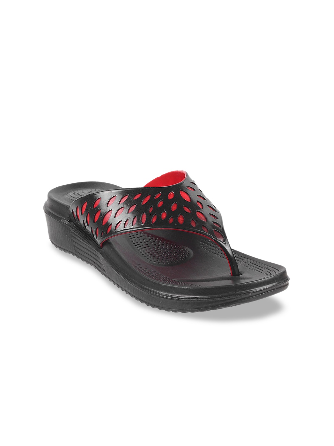 

WALKWAY by Metro Women Textured T-Strap Flats, Black